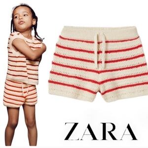 Zara Kids Girls Striped Knit SET Size 5-6